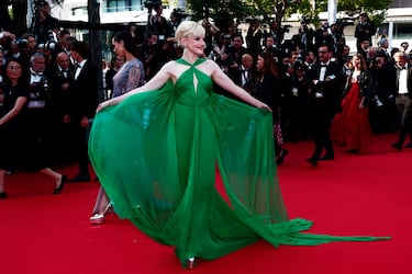 Julia Garner durante la alfombra roja del Festival de Cannes 2023.