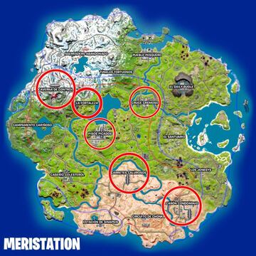 Encontraremos Fuerzas de la OI en estos puntos del mapa. A medida que avance la temporada algunos de estos lugares dejarán de estar ocupados por la OI