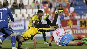 Lugo y Zaragoza empatan en un partido de errores defensivos