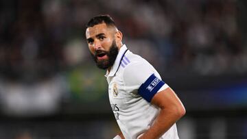 Benzema, durante el Real Madrid-Eintracht de la Supercopa.