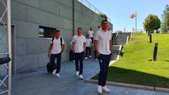 Los futbolistas de la Selección de Fútbol Sala en su vuelta al trabajo.