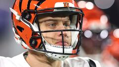 BALTIMORE, MARYLAND - NOVEMBER 16: Joe Burrow #9 of the Cincinnati Bengals looks on prior to the game against the Baltimore Ravens at M&T Bank Stadium on November 16, 2023 in Baltimore, Maryland.   Rob Carr/Getty Images/AFP (Photo by Rob Carr / GETTY IMAGES NORTH AMERICA / Getty Images via AFP)