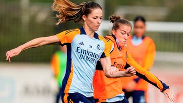 Entrenamiento del Real Madrid femenino.
