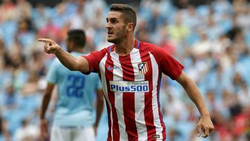 Koke celebra un gol.