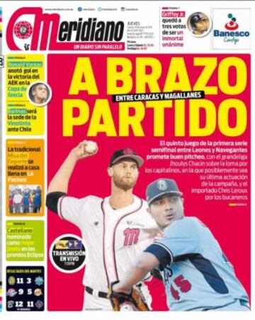 Portadas de la prensa mundial