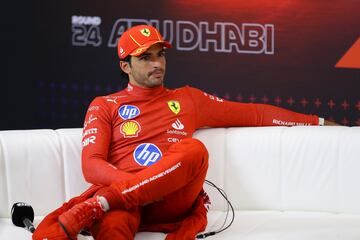 Carlos Sainz durante la rueda de prensa del Gran Premio. 