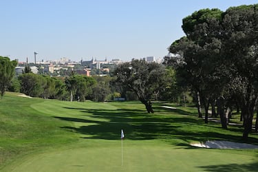 Vista general del hoyo 15 del Club de Campo Villa de Madrid. 