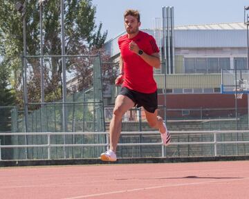 Óscar Husillos, durante una sesión de Adidas.