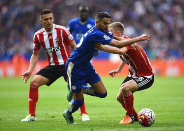 Riyad Mahrez in action against Southampton 