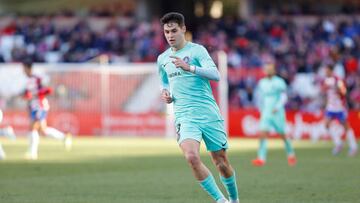 Mika Marmol, of FC Andorra during the La Liga Smartbank match between Granada CF and FC Andorra at Nuevo Los Carmenes Stadium on 28 January, 2023 in Granada, Spain. 
 (Photo by Álex Cámara/NurPhoto via Getty Images)