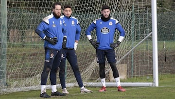 29/12/20 DEPORTIVO DE LA CORU&Ntilde;A
 ENTRENAMIENTO
 CARLOS ABAD LUCHO PABLO BREA