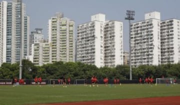 Sesión de entrenamiento en Shanghái.