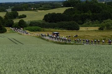 El pelotón durante la segunda etapa del Tour de Francia 2022.