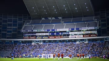 Players of Guadalajara during the game Puebla vs Guadalajara, corresponding to Round 13 of the Torneo Apertura 2023 of the Liga BBVA MX, at Cuauhtemoc Stadium, on October 20, 2023.
<br><br>
Jugadores de Guadalajara durante el partido Puebla vs Guadalajara, correspondiente a la Jornada 13 del Torneo Apertura 2023 de la Liga BBVA MX, en el Estadio Cuauhtemoc, el 20 de Octubre de 2023.