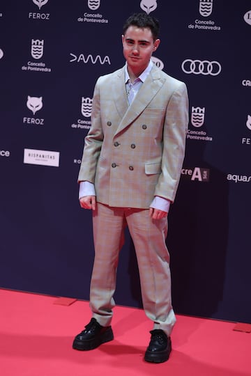 El actor Ander Puig posa en la alfombra roja de los Premios Feroz 2025.