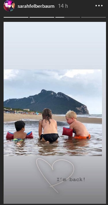 Sarah Felberbaum volvió a Italia y le dedicó un tierno mensaje a De Rossi