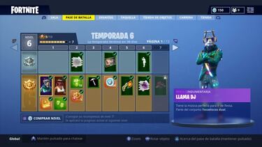 Fortnite Battle Royale: Todos los skins y recompensas del Pase de Batalla de la Temporada 6