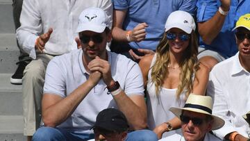 Pau Gasol, durante la final del Roland Garros entre Rafa Nadal y Stanislas Wawrinka.