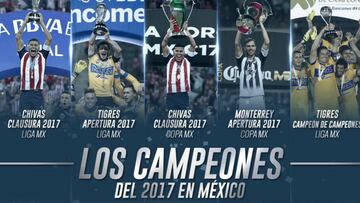 Todos los campeones del fútbol mexicano en 2017