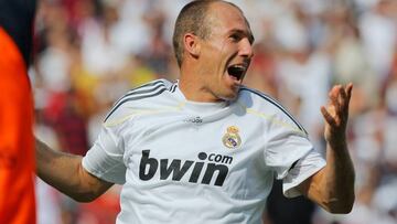 Robben durante un amistoso del Madrid en Estados Unidos en 2009