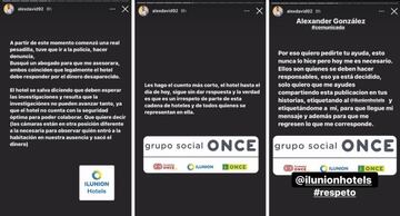 Captura del comunicado de Alexander González en Instagram (2/2).
