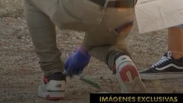 Imágenes de RTVE del momento en que la GC coge un cuchillo.