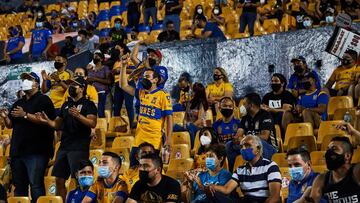 Fans o Aficion during the game Tigres UANL vs America, corresponding to the 14th round match of the Torneo Guard1anes Clausura 2021 of the Liga BBVA MX, at Universitario Stadium Stadium, on April 10, 2021.
<br><br>
Fans o Aficion durante el partido Tigres UANL vs America, correspondiente a la Jornada 14 del Torneo Clausura Guard1anes 2021 de la Liga BBVA MX, en el Estadio Universitario, el 10 de Abril de 2021.