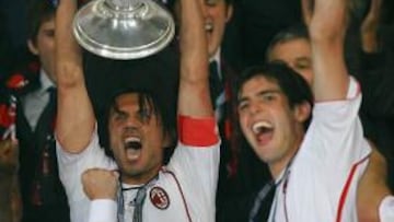 Maldini jugó con Kaká.