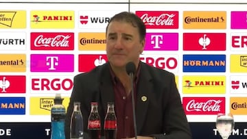 Néstor Lorenzo habla en rueda de prensa tras ganarle a Alemania.