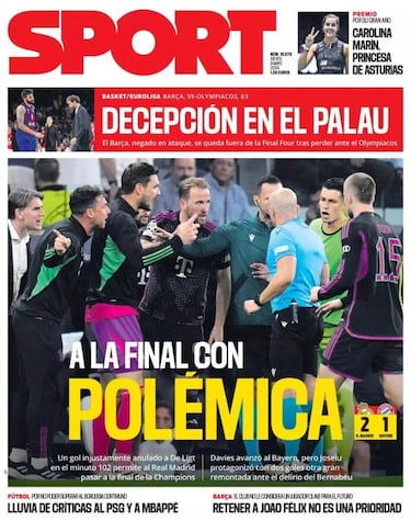 "Milagro y polémica": las portadas de la nueva remontada del Real Madrid en Champions League