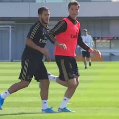 Hazard y James, a tope en el último entrenamiento