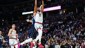 Nikola Jokic added another triple double to his season tally in a Denver Nuggets blowout win over the Dallas Mavericks who were without Kyrie Irivng.