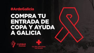 El Eibar donará la taquilla ante el Celta a los afectados por los incendios en Galicia