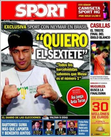 Portadas de la prensa deportiva