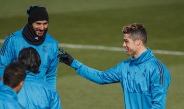 Cristiano Ronaldo con Benzema.