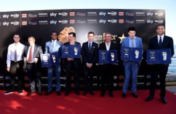 Michele Caliendo, Antonio Caliendo, Samuel Eto'o, Daniel Passarella, guest, Gheorghe Hagi, Rinat Dasaev y David Trezeguet.