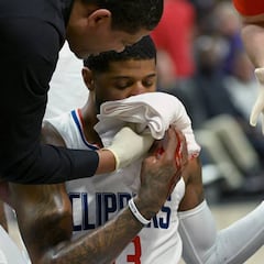 Paul George da la victoria a los Clippers con la nariz casi rota