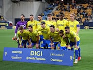 Once titular del Cádiz CF ante el Real Zaragoza.