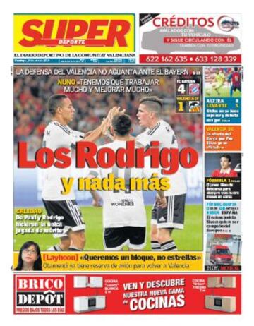 Portadas de la prensa deportiva