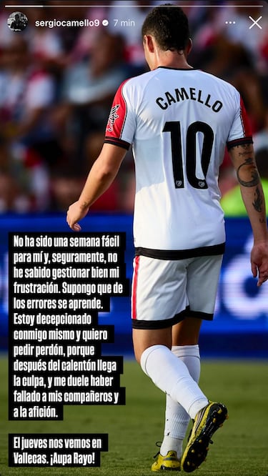 Camello pide “perdón” por su expulsión