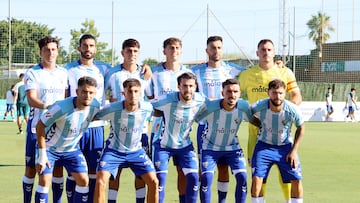 Once inicial del Málaga ante el Almería.