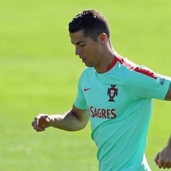 Cristiano vuelve a entrenarse con normalidad con Portugal
