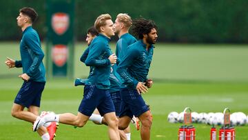 Odegaard en un entrenamiento.