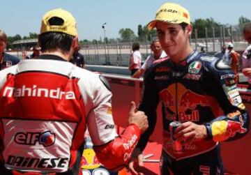 Luis Salom muy contento con la pole.