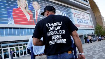 There are eight candidates at the debate tonight with Donald Trump absent. They have a job to catch up with him.