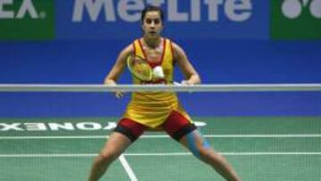 Carolina Mar&iacute;n, durante el pasado All England de B&aacute;dminton.