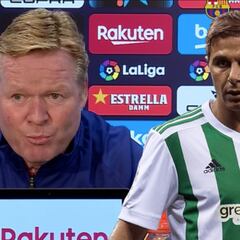 La respuesta de Koeman por las palabras de Joaquín al decir que "no le quería ni de utillero"