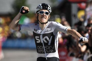 El ciclista galés se convirtió en el tercer británica en ganar el Tour de Francia. Además en su palmarés cuenta con dos oros olímpicos en ciclismo en pista.