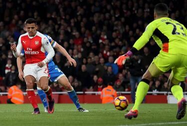 Los dos goles de Alexis Sánchez sobre Bournemouth