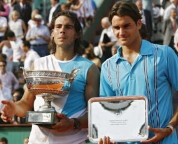 El 10 de junio de 2007 se enfrentan por tercera vez en la final de un Grand Slam. Nadal venció a Federer por 6-3, 4-6, 6-3 y 6-4